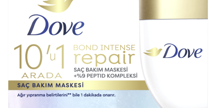 5 adımda güçlü ve parlak saçlar için yeni Dove Bond Intense Repair Serisi.