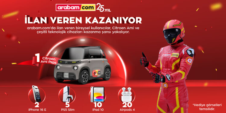 Arabam.com’da ilan verenler Citroen Ami ve daha fazlasını kazanma şansı yakalıyor!