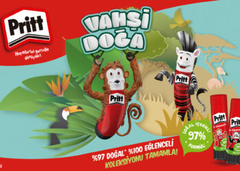 Çocuklar, Pritt’le vahşi doğayı keşfe çıkıyor.