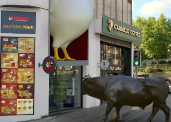 Doyuyo, teknolojiyle yaratıcılığı harmanladı: Boğa Heykeli canlandı.