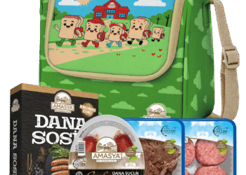 Amasya Et Ürünleri’nden beslenme çantası hediyeli okula dönüş paketi.