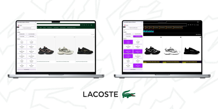 Lacoste Türkiye web sitesi artık herkes için daha erişilebilir.