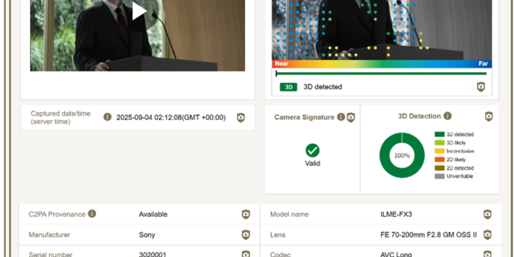 Sony, Camera Verify özelliğini video desteğiyle genişletiyor.