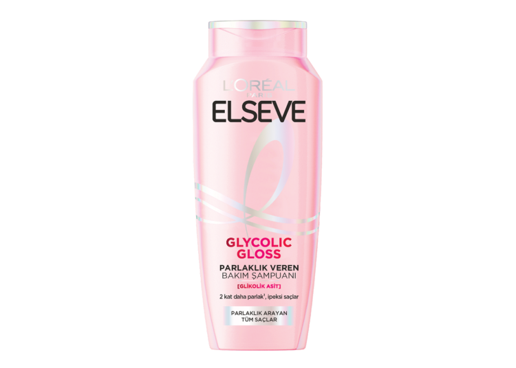 L’Oréal Paris Elseve Glycolic Gloss parlaklık veren bakım şampuanı.