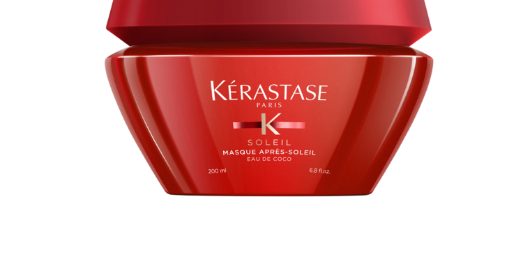 Güneş sonrası onarıcı bakım: Kérastase Soleil Masque UV Défense Active.