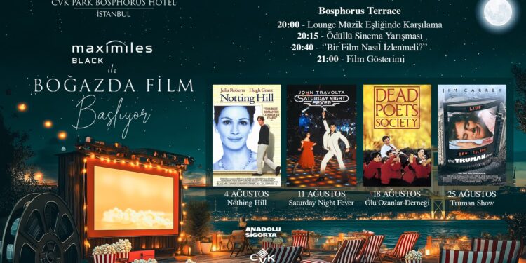 CVK Park Bosphorus Hotel, Sinema Sokağı konseptiyle yaz akşamlarına ev sahipliği yapıyor.