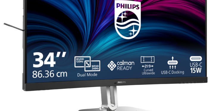 Philips Monitors’dan iş dünyasına Dual Mode özellikli yeni model: Philips 34B2U5900C.