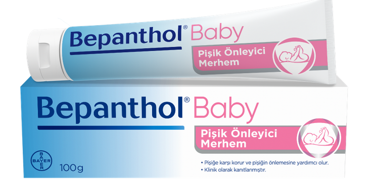 Bepanthol® Baby Pişik Önleyici Merhem ile bebeğinizin hassas cildini pişiğe karşı koruma altına alın.